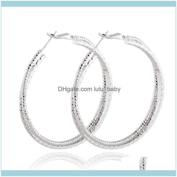 jewelrypair of hoop earrings fashion threelayer style women girls 18k platinum plated ear pendants sier & hie drop delivery 2021 byqlx, Golden;silver
jewelrypair of hoop earrings fashion threelayer style women girls 18k platinum plated ear pendants sier & hie drop delivery 2021 byqlx, Golden;silver