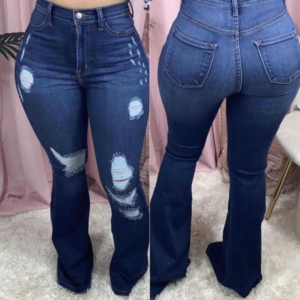 women's jeans autumn women vintage casual ripped bell bottom female stretch skinny flare jean mom high waist denim pants streetwear 202, Blue
women's jeans autumn women vintage casual ripped bell bottom female stretch skinny flare jean mom high waist denim pants streetwear 202, Blue