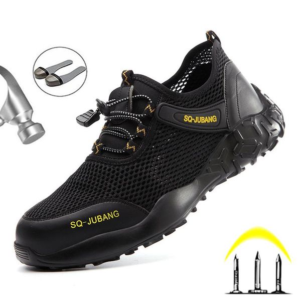boots male breathable mesh work safety boot steel toe shoes anti-piecrcing indestructible men sneaker for, Black
boots male breathable mesh work safety boot steel toe shoes anti-piecrcing indestructible men sneaker for, Black