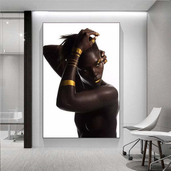black gold african nude woman oil painting on canvas scandinavian posters and prints cuadros wall art picture for living room
black gold african nude woman oil painting on canvas scandinavian posters and prints cuadros wall art picture for living room