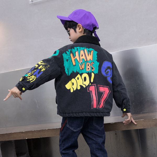cowboy boys coats autumn winter warm clothing plush denim jackets colors graffiti kids overcoat thicken fashion children clothes, White
cowboy boys coats autumn winter warm clothing plush denim jackets colors graffiti kids overcoat thicken fashion children clothes, White