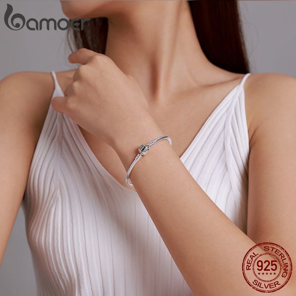 bamoer sale authentic 100% 925 sterling silver snake chain bangle & bracelet for women luxury jewelry 17-22cm pas902s, Black
bamoer sale authentic 100% 925 sterling silver snake chain bangle & bracelet for women luxury jewelry 17-22cm pas902s, Black