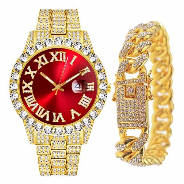 wristwatches full iced out watch men bling miami cuban chain bracelet watches hip hop luxury gold women relojes, Slivery;brown
wristwatches full iced out watch men bling miami cuban chain bracelet watches hip hop luxury gold women relojes, Slivery;brown