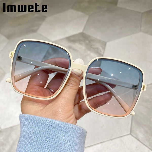imwete oversized sunglasses women luxury designer vintage square sun glasses classic eyewear for lady uv400 big frame p0814, White;black
imwete oversized sunglasses women luxury designer vintage square sun glasses classic eyewear for lady uv400 big frame p0814, White;black