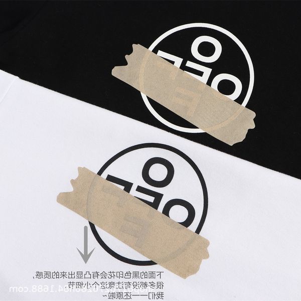 off fashion brand style tape arrstyle short sleeve letter loose print t-shirt men's and women's same ins trend, White;black
off fashion brand style tape arrstyle short sleeve letter loose print t-shirt men's and women's same ins trend, White;black