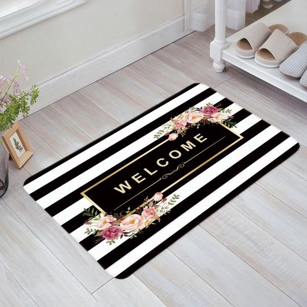 cushion/decorative pillow black white stripes flowers welcome kitchen doormat hallway porch floor mats printed carpets living room bedroom b
cushion/decorative pillow black white stripes flowers welcome kitchen doormat hallway porch floor mats printed carpets living room bedroom b