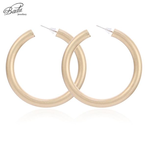stud badu matte gold silver round earring punk style big circle hoops women fashion jewelry for christmas earrings wholesale, Golden;silver
stud badu matte gold silver round earring punk style big circle hoops women fashion jewelry for christmas earrings wholesale, Golden;silver