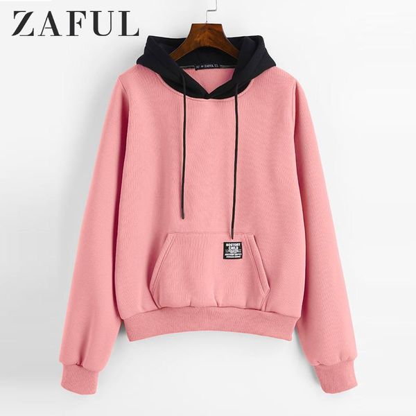 women's hoodies & sweatshirts zaful hoodie women kawaii sweet cute contrast candy color raglan long sleeve front pocket drawsting hoode, Black
women's hoodies & sweatshirts zaful hoodie women kawaii sweet cute contrast candy color raglan long sleeve front pocket drawsting hoode, Black