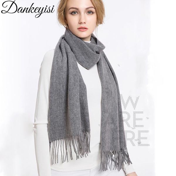 scarves dankeyisi 100% wool winter women scarf men warm pure bandana shawls tassels solid wrap, Blue;gray
scarves dankeyisi 100% wool winter women scarf men warm pure bandana shawls tassels solid wrap, Blue;gray