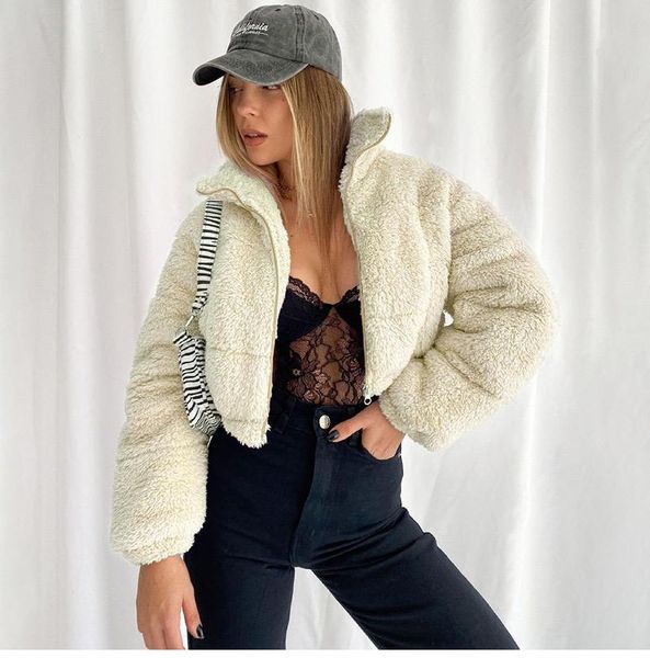 women's jackets women zipper pocket loose long sleeve cotton jacket thick warm harajuku parkas streetwear fake fur coats winter clothes, Black;brown
women's jackets women zipper pocket loose long sleeve cotton jacket thick warm harajuku parkas streetwear fake fur coats winter clothes, Black;brown