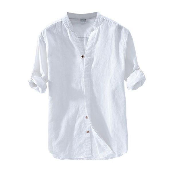 men's casual shirts cotton linen for men basic classic white shirt 2021 autumn male long sleeve stand collar breathable men's cloth, White;black
men's casual shirts cotton linen for men basic classic white shirt 2021 autumn male long sleeve stand collar breathable men's cloth, White;black