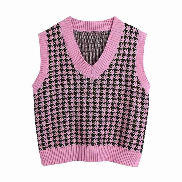 women autumn plaid pullovers vest sweaters sleeveless v-neck loose knitted female fashion street waistcoats sweater clothes 210513, White;black
women autumn plaid pullovers vest sweaters sleeveless v-neck loose knitted female fashion street waistcoats sweater clothes 210513, White;black