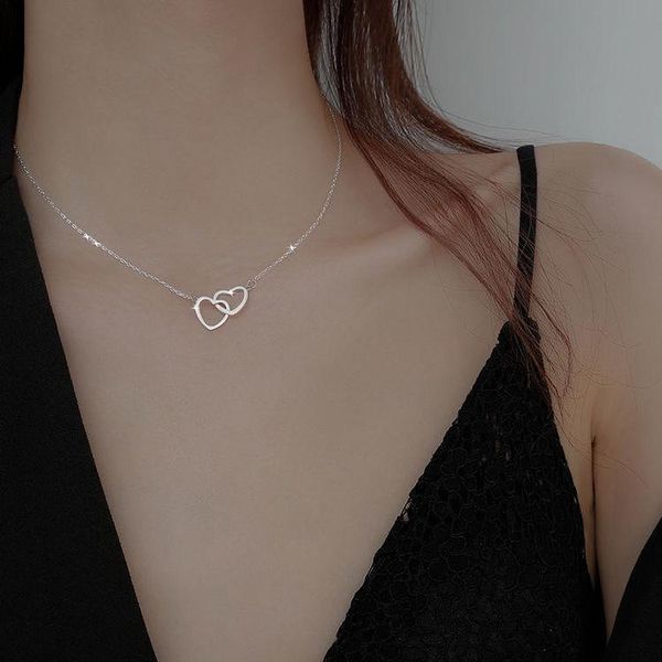 pendant necklaces zheyi double love heart shape necklace for women 2021 fashion micro paved crystal chain female party jewelry, Silver
pendant necklaces zheyi double love heart shape necklace for women 2021 fashion micro paved crystal chain female party jewelry, Silver