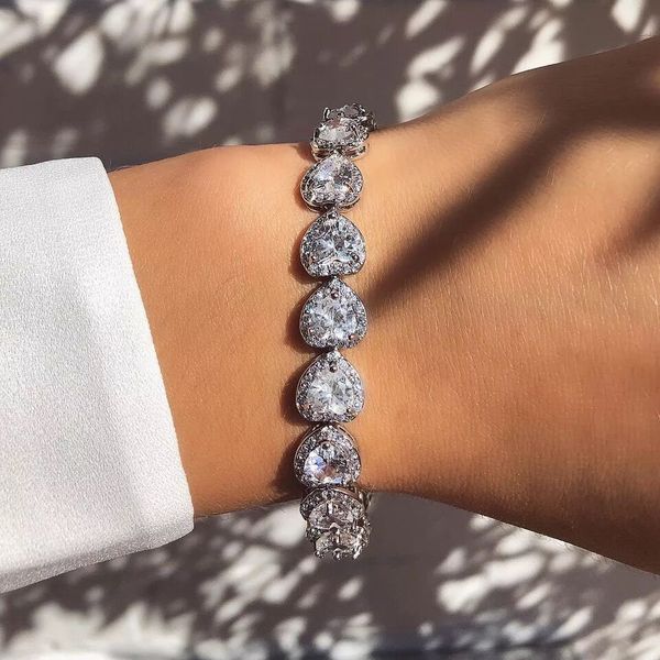 handmade lovers heart shape bracelet 5a cubic zirconia white gold filled party wedding bracelets for women fashion diamond jewerly, Black
handmade lovers heart shape bracelet 5a cubic zirconia white gold filled party wedding bracelets for women fashion diamond jewerly, Black