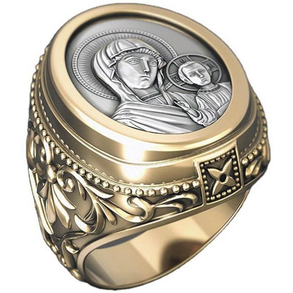 cluster rings luxury men's christian virgin mary ring vintage badge orthodox high-end jewelry size 7-12, Golden;silver
cluster rings luxury men's christian virgin mary ring vintage badge orthodox high-end jewelry size 7-12, Golden;silver