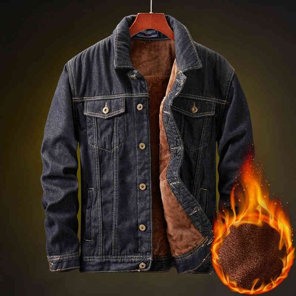 men's jackets winter warm denim jacket thickened fleece classic black slim jeans coats fashion casual male outwear brand clothing, Black;brown
men's jackets winter warm denim jacket thickened fleece classic black slim jeans coats fashion casual male outwear brand clothing, Black;brown