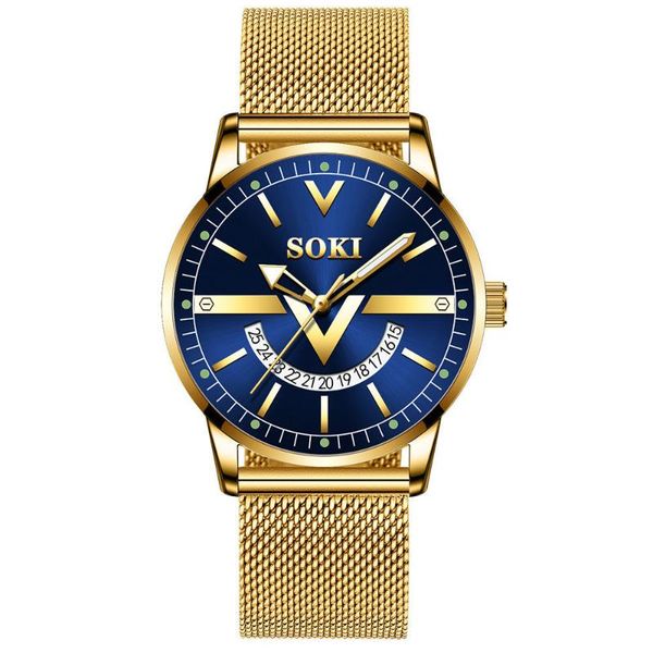 wristwatches soki fashion mens watches wristwatch quartz clock blue watch men waterproof sport chronograph relogio masculin, Slivery;brown
wristwatches soki fashion mens watches wristwatch quartz clock blue watch men waterproof sport chronograph relogio masculin, Slivery;brown