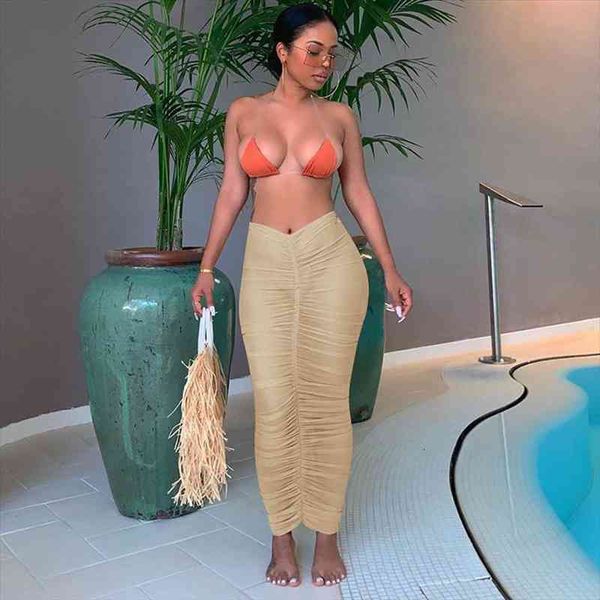 women skirts mesh sheer see thtough pleated skirt beachwear bikini cover ups party long maxi skirts, Black
women skirts mesh sheer see thtough pleated skirt beachwear bikini cover ups party long maxi skirts, Black