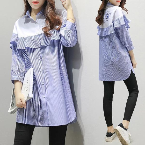 women's blouses & shirts blusas femininas elegant womens and ruffles stripe turndown collar ladies clothes full sleeve y359, White
women's blouses & shirts blusas femininas elegant womens and ruffles stripe turndown collar ladies clothes full sleeve y359, White