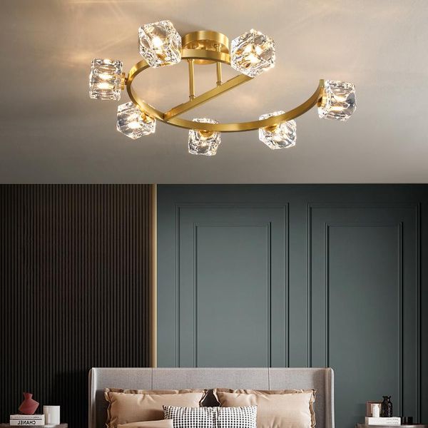 modern crystal copper golden chandelier bedroom ceiling lamp nordic lamps atmospheric living room dining chandeliers
modern crystal copper golden chandelier bedroom ceiling lamp nordic lamps atmospheric living room dining chandeliers
