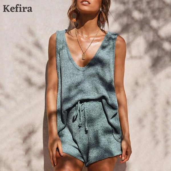 women's tracksuits kefira summer green casual women two piece shorts set knitted tracksuit loose tank and mini fashion suit lounge wea, Gray
women's tracksuits kefira summer green casual women two piece shorts set knitted tracksuit loose tank and mini fashion suit lounge wea, Gray