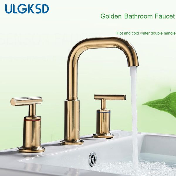 bathroom sink faucets ulgksd luxury brushed gold faucet double handle and cold water basin torneira do banheiro
bathroom sink faucets ulgksd luxury brushed gold faucet double handle and cold water basin torneira do banheiro