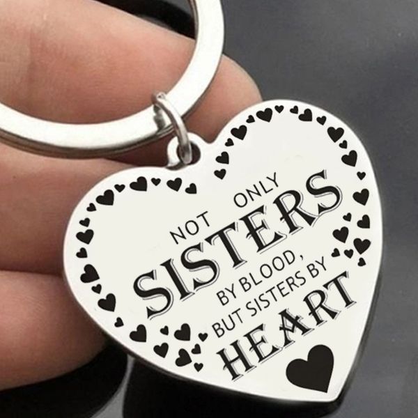 stainless steel heart-shaped engraved letters keychain love pendant to sister, Slivery;golden
stainless steel heart-shaped engraved letters keychain love pendant to sister, Slivery;golden
