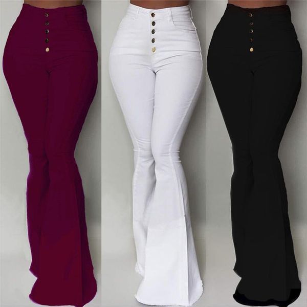 white bell bottom button womens capris high waist flare trousers slim casual elegant work wear pantalon femme, Black;white
white bell bottom button womens capris high waist flare trousers slim casual elegant work wear pantalon femme, Black;white