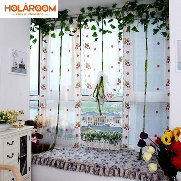 curtain & drapes pastoral strawberry embroidery veil rooffor living room kitchen window door cortina
curtain & drapes pastoral strawberry embroidery veil rooffor living room kitchen window door cortina