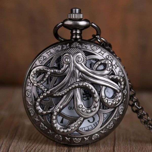 pocket watches arrival ocs hollow half quartz watch vintage black with necklace chain gift for kid men women, Slivery;golden
pocket watches arrival ocs hollow half quartz watch vintage black with necklace chain gift for kid men women, Slivery;golden