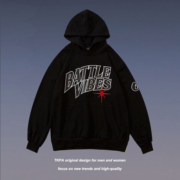 tkpa american high street simple hooded sweater loose trend letter print couple hoodie coat men, Black
tkpa american high street simple hooded sweater loose trend letter print couple hoodie coat men, Black