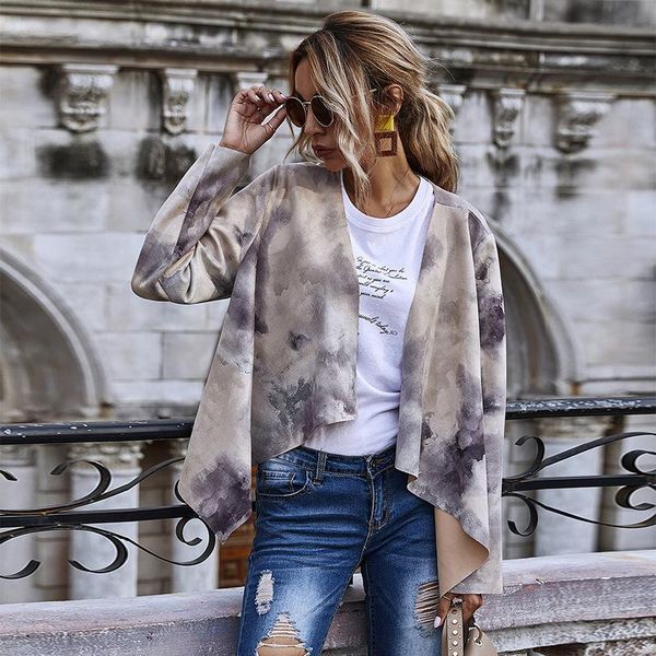 women's jackets 2021 tie dye print suede winter jacket women autumn loose thin casual open stitch coat, Black;brown
women's jackets 2021 tie dye print suede winter jacket women autumn loose thin casual open stitch coat, Black;brown
