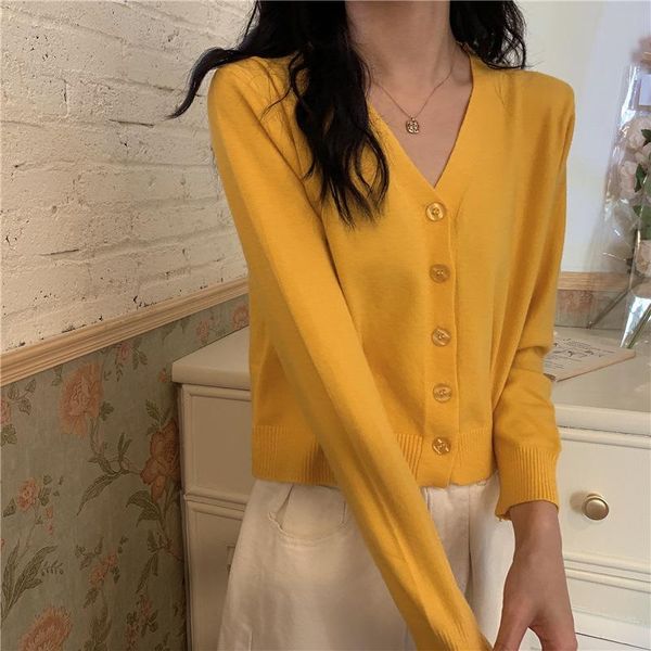 women's sweaters slim knitted outwear ladies long sleeve sweater cardigan spring autumn 2021 korean style solid color button v-neck, White;black
women's sweaters slim knitted outwear ladies long sleeve sweater cardigan spring autumn 2021 korean style solid color button v-neck, White;black