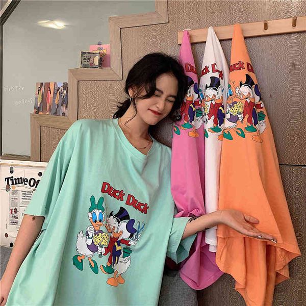 a536 short sleeve t-shirt women's summer 2020 new cartoon fashion large women's wear online for sale, White;black
a536 short sleeve t-shirt women's summer 2020 new cartoon fashion large women's wear online for sale, White;black