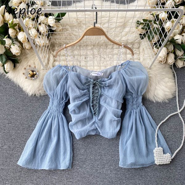 neploe slash neck shoulder strapless elegant blouse women pullover flare long sleeve lace blusas spring shirt 210510, White
neploe slash neck shoulder strapless elegant blouse women pullover flare long sleeve lace blusas spring shirt 210510, White