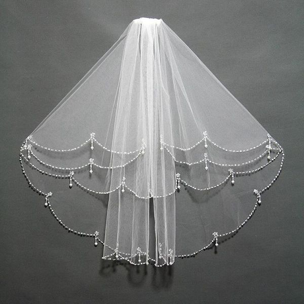 bridal veils 2 tiers wedding veil sequin beaded pearl edge bling with comb short white double mariage décoration, Black
bridal veils 2 tiers wedding veil sequin beaded pearl edge bling with comb short white double mariage décoration, Black