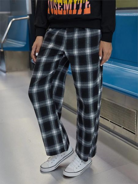 dropshipping vintage plaid elastic waist womens capri high plus size wide leg pants casual female korean trouser, Black;white
dropshipping vintage plaid elastic waist womens capri high plus size wide leg pants casual female korean trouser, Black;white
