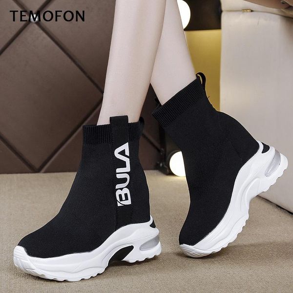 boots sock women ankle boot winter shoes height increasing white casual elasticity wedge platform zapatillas mujer hvt423, Black
boots sock women ankle boot winter shoes height increasing white casual elasticity wedge platform zapatillas mujer hvt423, Black