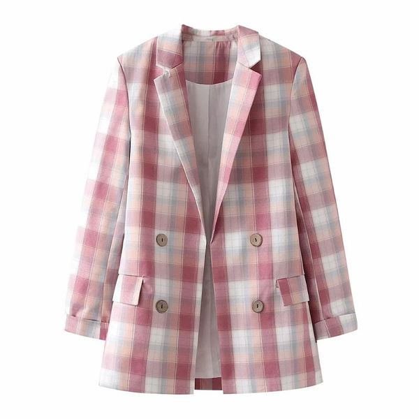 women's suits & blazers dylqfs 2021 women elegant pink plaid office lady blazer female vintage streetwear double breasted suit casual f, White;black
women's suits & blazers dylqfs 2021 women elegant pink plaid office lady blazer female vintage streetwear double breasted suit casual f, White;black