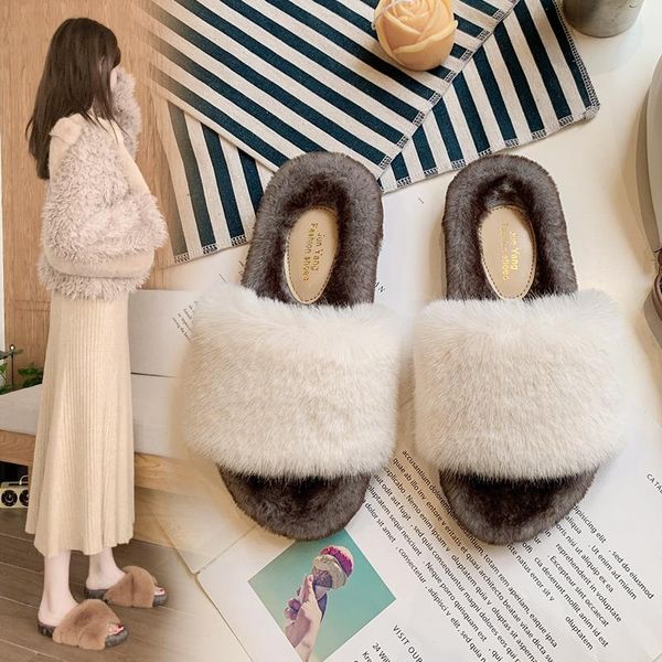slippers warm fluffy women's comfortable faux fur cross indoor floor flat soft ladies women, Black
slippers warm fluffy women's comfortable faux fur cross indoor floor flat soft ladies women, Black