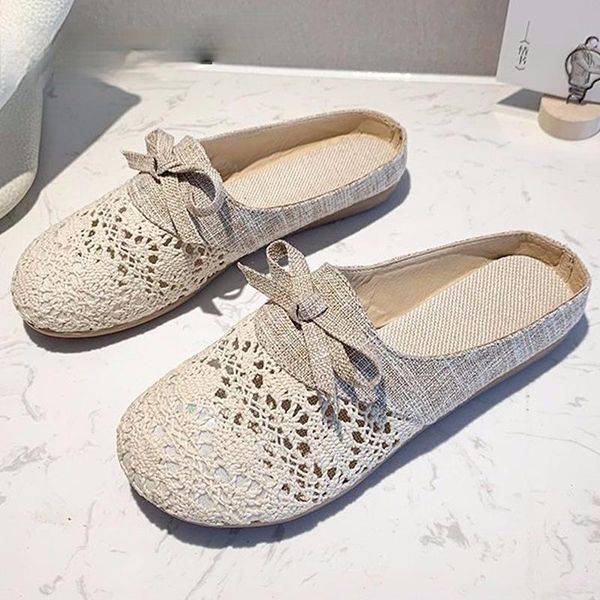 summer retro mesh hollow slippers fashion cloth lining breathable flat shoes simple lace ladies mules, Black
summer retro mesh hollow slippers fashion cloth lining breathable flat shoes simple lace ladies mules, Black
