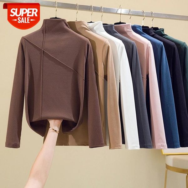 2021 long sleeve thick t shirt women winter turtleneck warm t-shirt korean cotton tshirt woman tee shirt femme pink blue #rf8i, White
2021 long sleeve thick t shirt women winter turtleneck warm t-shirt korean cotton tshirt woman tee shirt femme pink blue #rf8i, White