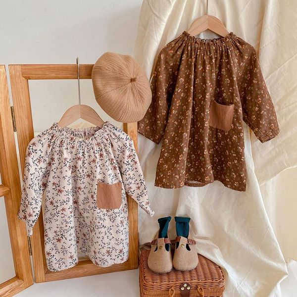 girl's dresses spring and autumn children's clothing baby girls floral print pocket dress kids retro sweet princess, Red;yellow
girl's dresses spring and autumn children's clothing baby girls floral print pocket dress kids retro sweet princess, Red;yellow