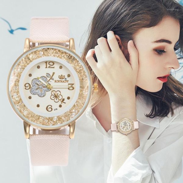 wristwatches style fashion women watch luxury leather band rhinestone analog quartz wristwatch golden ladies clock #w, Slivery;brown
wristwatches style fashion women watch luxury leather band rhinestone analog quartz wristwatch golden ladies clock #w, Slivery;brown