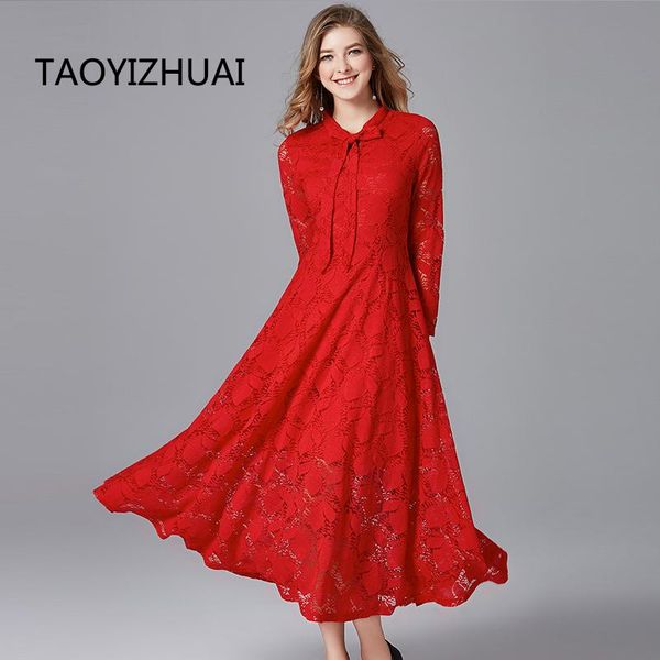 casual dresses taoyizhuai 2021 arrival autumn sweet style plus size l red bow dress full sleeves ankle length a-line women lace 14218, Black;gray
casual dresses taoyizhuai 2021 arrival autumn sweet style plus size l red bow dress full sleeves ankle length a-line women lace 14218, Black;gray