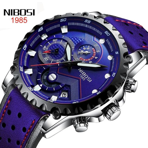 wristwatches nibosi men watch blue leather quartz watches mens waterproof sport clock chronograph date relogio masculino, Slivery;brown
wristwatches nibosi men watch blue leather quartz watches mens waterproof sport clock chronograph date relogio masculino, Slivery;brown