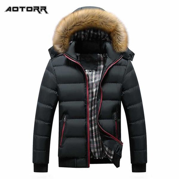 winter parka men's thick coats warm fur collar hooded jacket mens fashion color matching overcoat casual jackets men 211217, Black;brown
winter parka men's thick coats warm fur collar hooded jacket mens fashion color matching overcoat casual jackets men 211217, Black;brown