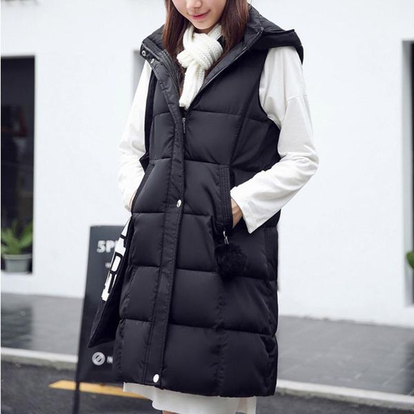 women's vests down cotton vest woman autumn winter slim long waistcoat women plus size casual sleeveless jacket outer wear, Black;white
women's vests down cotton vest woman autumn winter slim long waistcoat women plus size casual sleeveless jacket outer wear, Black;white