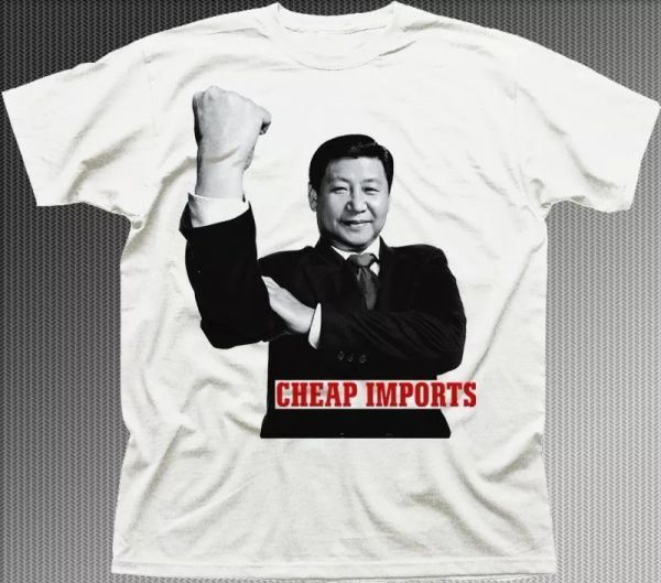 china president xi jinping finger imports funny t-shirt uk t-shirt 9490, White;black
china president xi jinping finger imports funny t-shirt uk t-shirt 9490, White;black