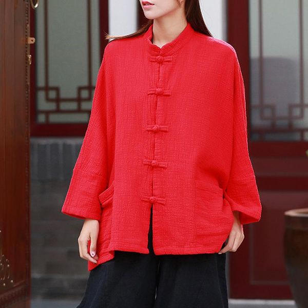 women's blouses & shirts women cotton linen stand vintage solid color 2021 autumn plus size cloths quality bc191, White
women's blouses & shirts women cotton linen stand vintage solid color 2021 autumn plus size cloths quality bc191, White